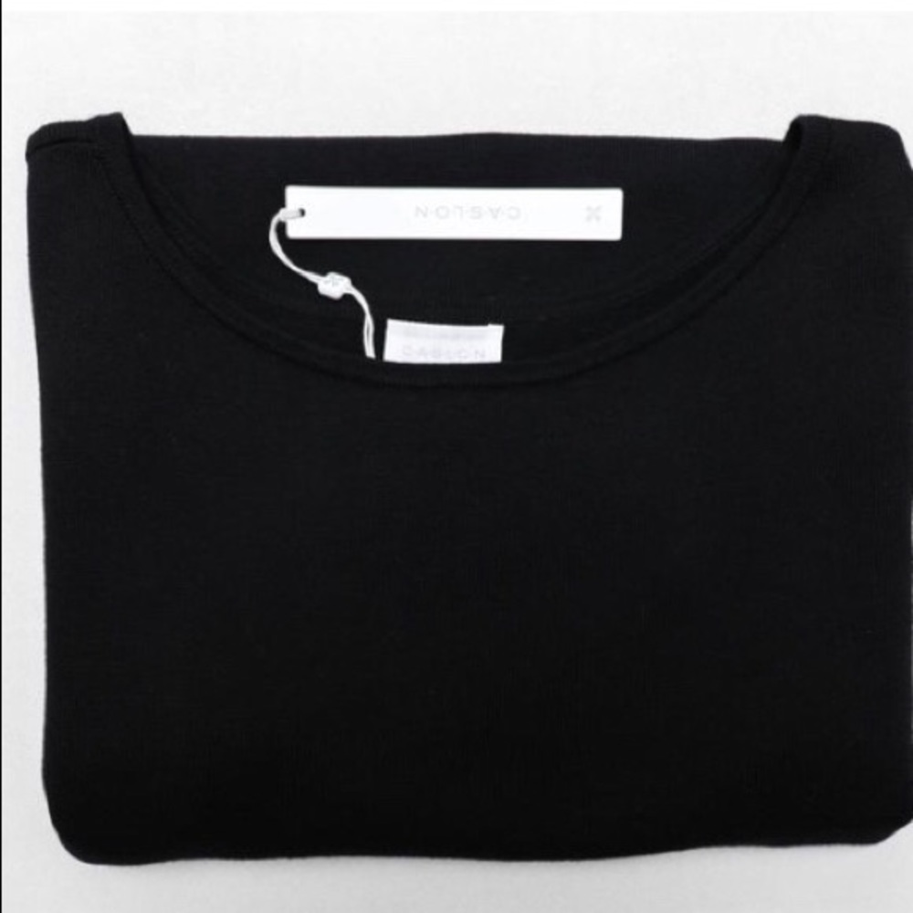 Black Oversized Crew Neck Tunic With Pockets - Picture 4 of 4